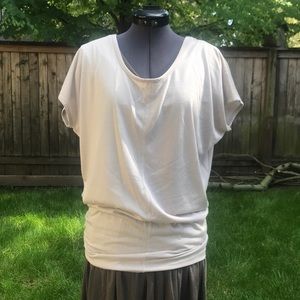 Grey Dolman Short Sleeve Top